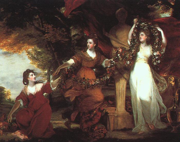 Sir Joshua Reynolds Ladies Adorning a Term of Hymen France oil painting art